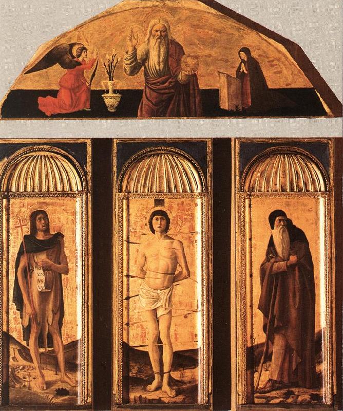 BELLINI, Giovanni St Sebastian Triptych China oil painting art